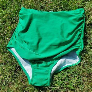 2 for $8 High Waisted Green Shirred Bikini Bottoms